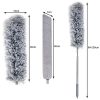 Pamatuf telescopic cu microfibra 2 capete Gri