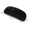 Mouse wireless, lumini RGB, ultra-subtire, Negru