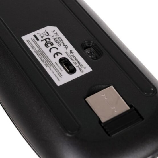 Mouse wireless, lumini RGB, ultra-subtire, Negru