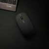 Mouse wireless, lumini RGB, ultra-subtire, Negru