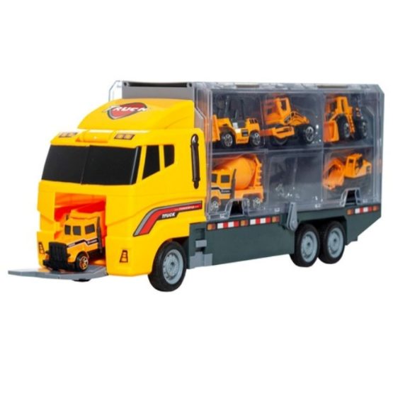 Set camion trailer de jucarie 36 x 15 x 9 cm Galben Set camion trailer de jucarie 36 x 15 x 9 cm Galben