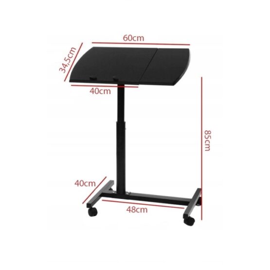 Masuta laptop/tableta cu roti inaltime reglabila Negru Masuta laptop/tableta cu roti inaltime reglabila Negru