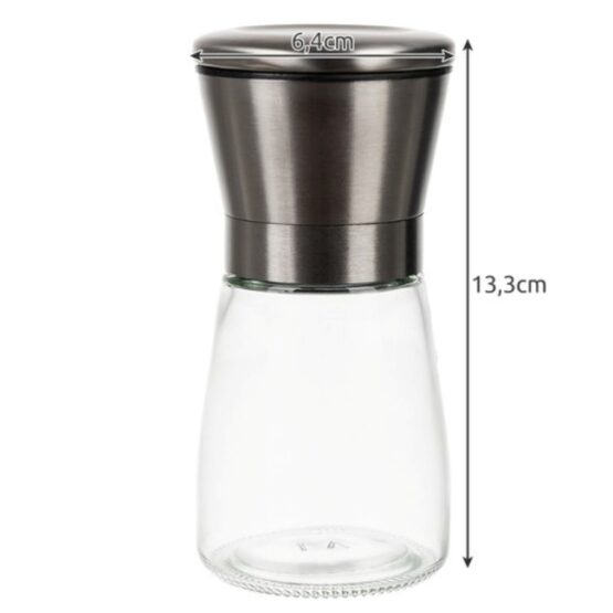 Set 2 rasnite manuale inox sticla 190 ml Argintiu