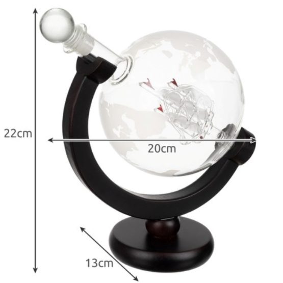 Set decantor pentru whiskey 2 pahare Transparent