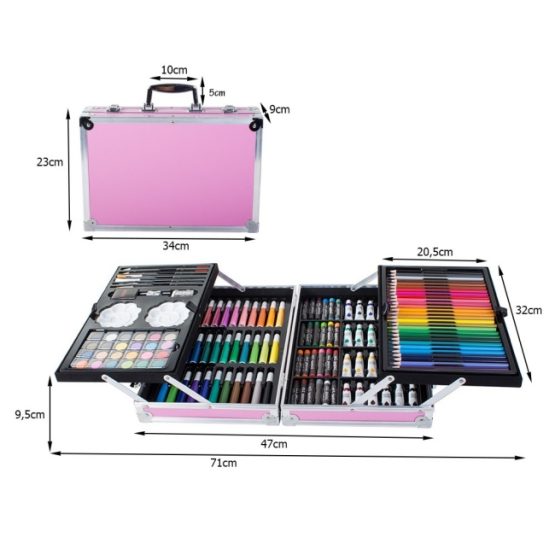 Set desen si pictura 145 piese Roz