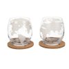 Set decantor pentru whiskey 2 pahare Transparent