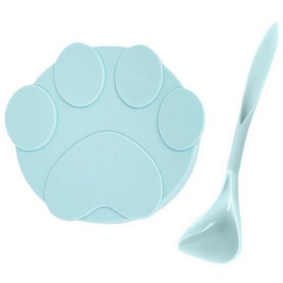 Set capac si lingurita pentru conserve hrana animale Set capac si lingurita pentru conserve hrana animale