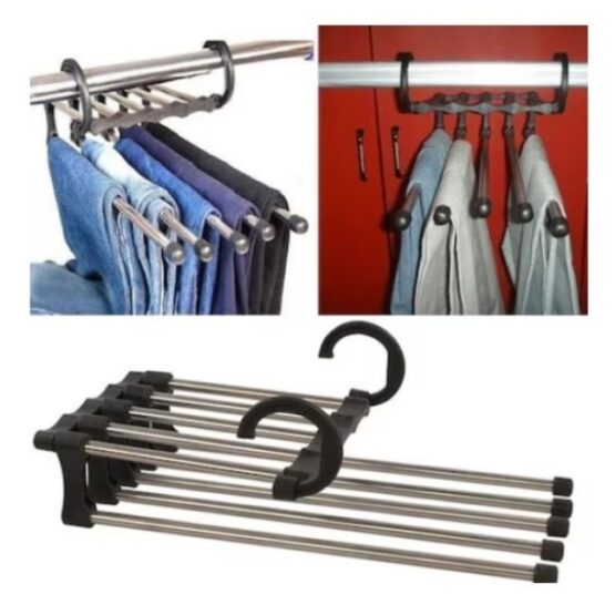 Umeras organizator pantaloni, Argintiu / Negru Umeras organizator pantaloni, Argintiu / Negru