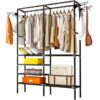 Cuier haine, mobil, 173 x 36 x 108 cm, Negru Cuier haine, mobil, 173 x 36 x 108 cm, Negru