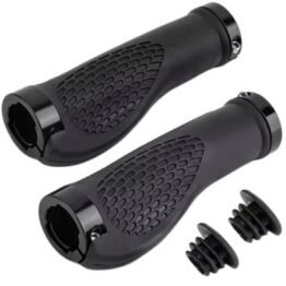 Set 2 mansoane pentru bicicleta, cauciuc, Negru