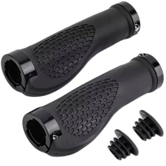 Set 2 mansoane pentru bicicleta, cauciuc, Negru Set 2 mansoane pentru bicicleta, cauciuc, Negru