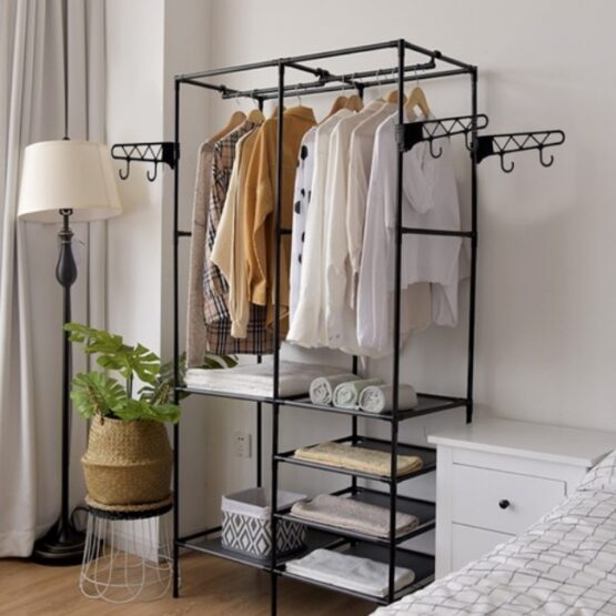 Cuier haine, mobil, 173 x 36 x 108 cm, Negru Cuier haine, mobil, 173 x 36 x 108 cm, Negru