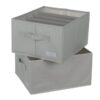 Set 2 cutii organizatoare haine, 33 x 17 x 27 cm, Gri Set 2 cutii organizatoare haine, 33 x 17 x 27 cm, Gri