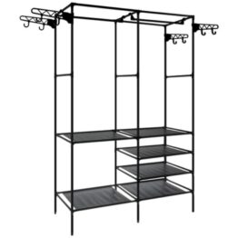 Cuier haine, mobil, 173 x 36 x 108 cm, Negru Cuier haine, mobil, 173 x 36 x 108 cm, Negru