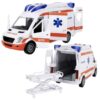 Masinuta ambulanta cu targa, sunete si lumini, Alb Masinuta ambulanta cu targa, sunete si lumini, Alb