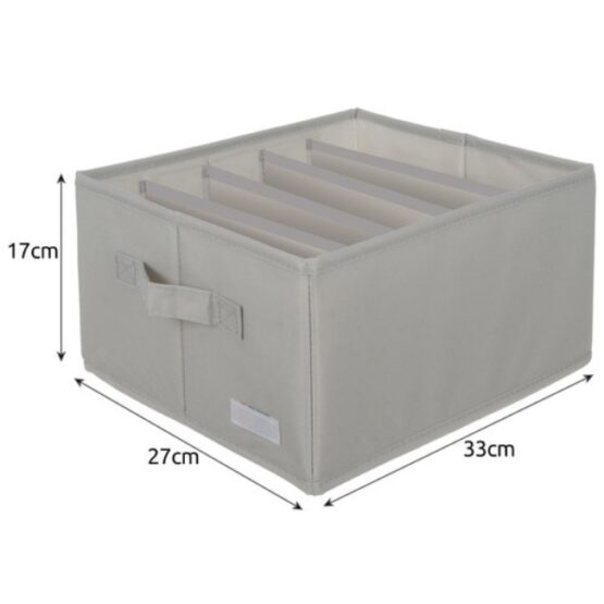 Set 2 cutii organizatoare haine, 33 x 17 x 27 cm, Gri Set 2 cutii organizatoare haine, 33 x 17 x 27 cm, Gri