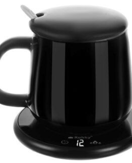 Set incalzitor electric si cana, 2 programe de incalzire, Negru