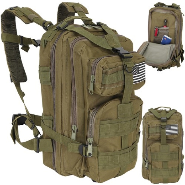 Rucsac militar pentru baieti, 26 l, Verde