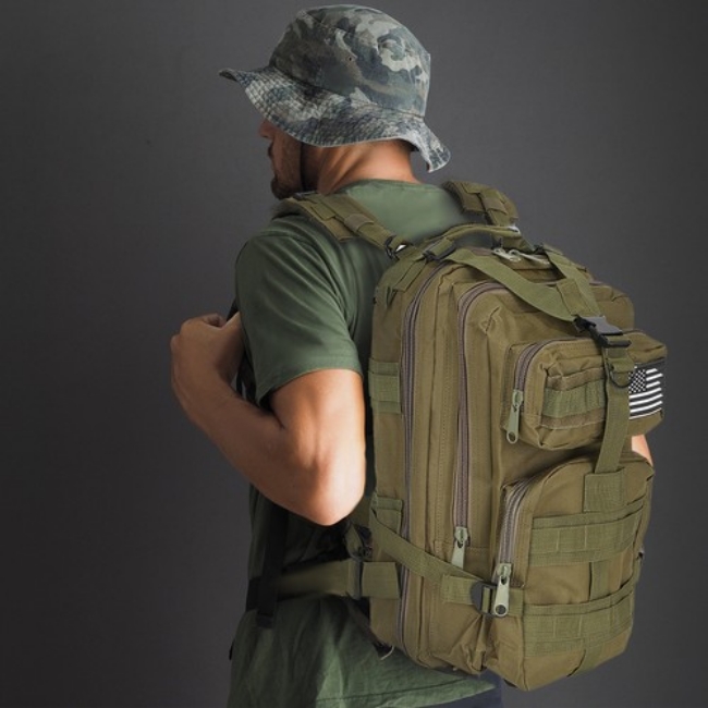 Rucsac militar pentru baieti, 26 l, Verde
