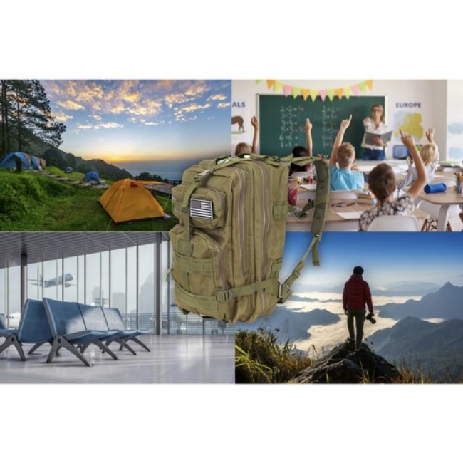 Rucsac militar pentru baieti, 26 l, Verde