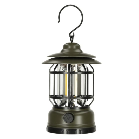 Lampa portabila pentru camping cu USB, Verde