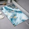 Covoras de baie, design elegant, 80 x 50 cm, Albastru Covoras de baie, design elegant, 80 x 50 cm, Albastru