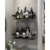 Set 2 rafturi pentru baie, 30 x 13 x 4.7 cm, Negru Set 2 rafturi pentru baie, 30 x 13 x 4.7 cm, Negru