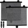 Set jaluzele auto retractabile, 41 x 46 cm, Negru