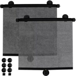 Set jaluzele auto retractabile, 41 x 46 cm, Negru Set jaluzele auto retractabile, 41 x 46 cm, Negru