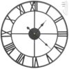 1 Ceas de perete retro, diametru 47.5 cm, Negru