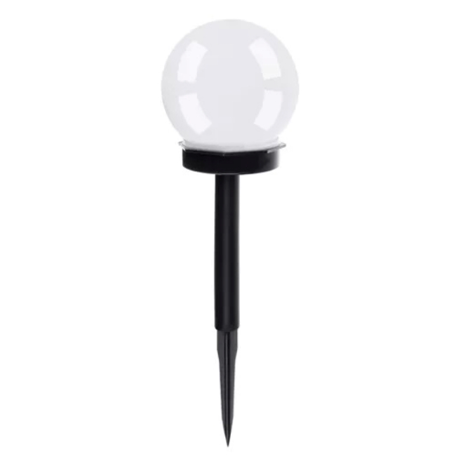 Set 6 lampi solare pentru exterior, 35 cm, Alb