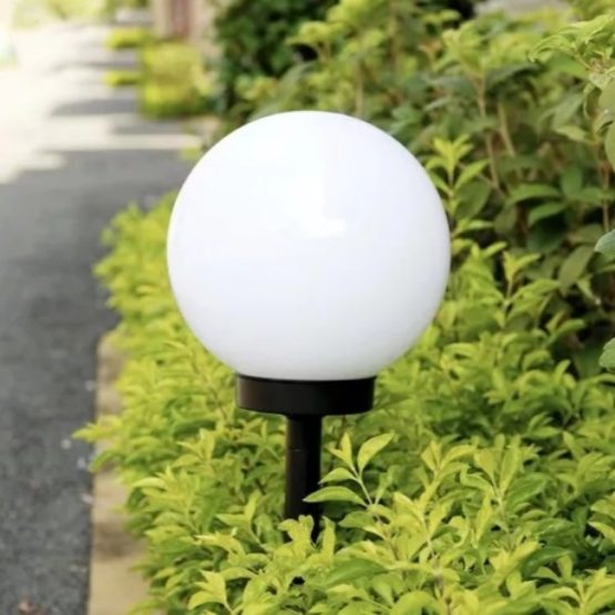Set 6 lampi solare pentru exterior, 35 cm, Alb