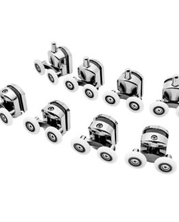 Set 8 role pentru cabina de dus, Alb