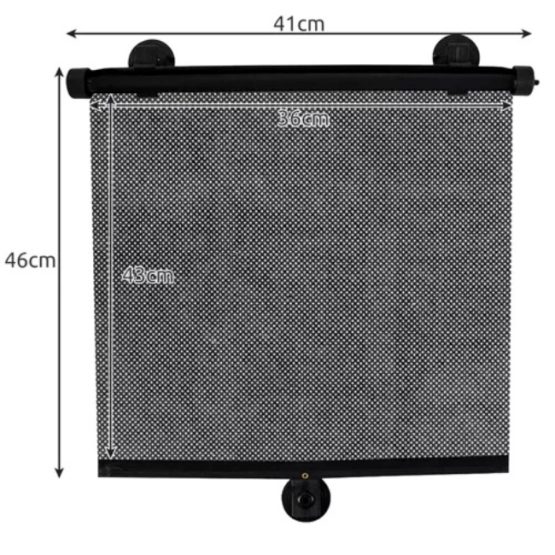 Set jaluzele auto retractabile, 41 x 46 cm, Negru