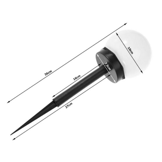 Set 4 lampi solare pentru exterior, forma glob, Alb Set 4 lampi solare pentru exterior, forma glob, Alb