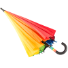 Umbrela 16 fire curcubeu, maner curbat, Multicolor