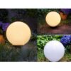 Set 4 lampi solare pentru exterior, forma glob, Alb Set 4 lampi solare pentru exterior, forma glob, Alb