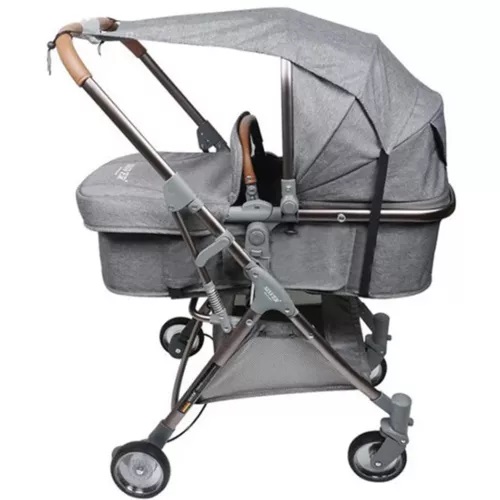 Parasolar pentru landou si carucior, 72 cm, Gri