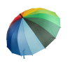 Umbrela 16 fire curcubeu, maner curbat, Multicolor