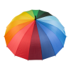 Umbrela 16 fire curcubeu, maner curbat, Multicolor