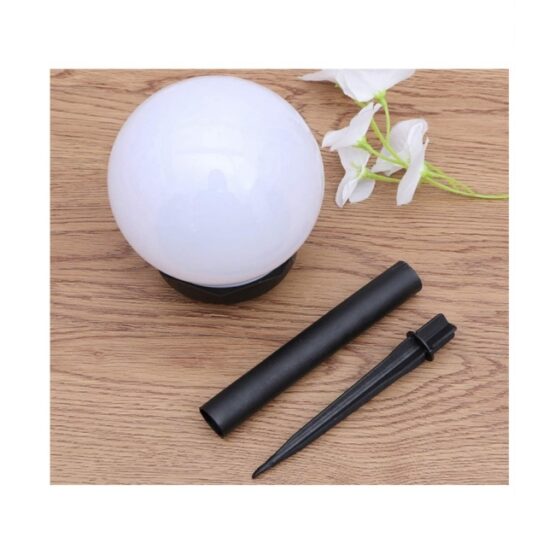 Set 4 lampi solare pentru exterior, forma glob, Alb Set 4 lampi solare pentru exterior, forma glob, Alb