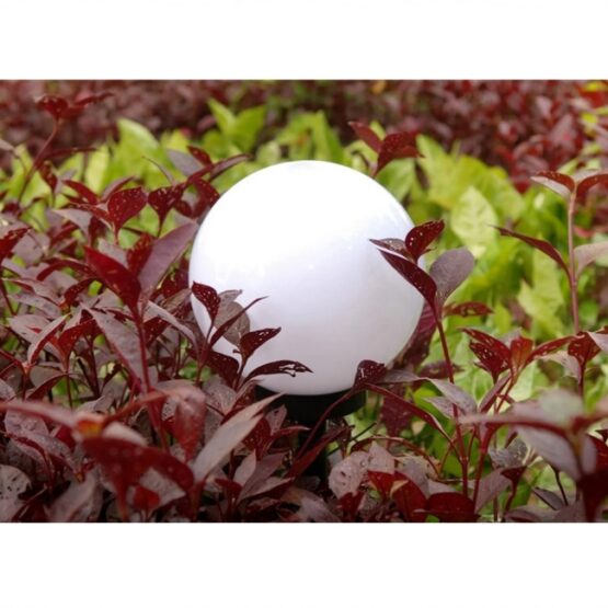 Set 4 lampi solare pentru exterior, forma glob, Alb Set 4 lampi solare pentru exterior, forma glob, Alb