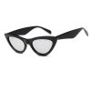 Ochelari soare, cat-eye, efect de oglinda, Negru