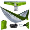 Hamac de exterior pentru camping, 260 x 131 cm, Verde Hamac de exterior pentru camping, 260 x 131 cm, Verde