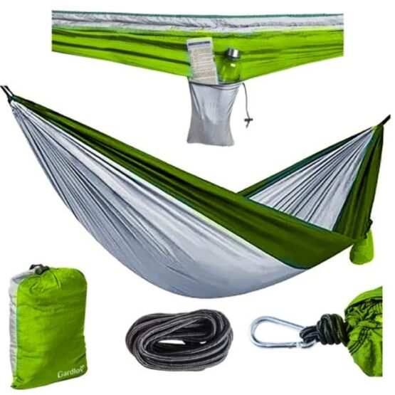 Hamac de exterior pentru camping, 260 x 131 cm, Verde Hamac de exterior pentru camping, 260 x 131 cm, Verde