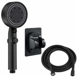 Set pentru dus cu cap cu 5 functii, Negru Set pentru dus cu cap cu 5 functii, Negru