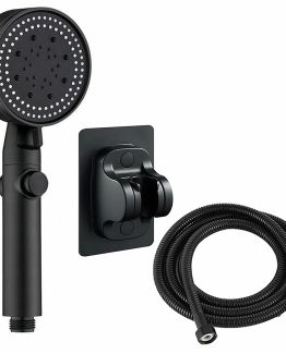 Set pentru dus cu cap cu 5 functii, Negru