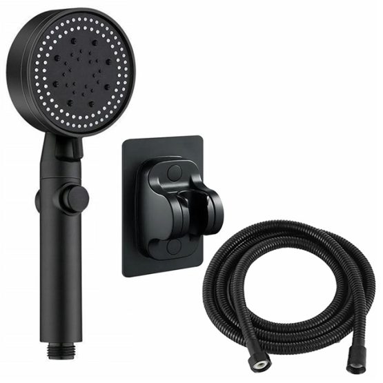 Set pentru dus cu cap cu 5 functii, Negru