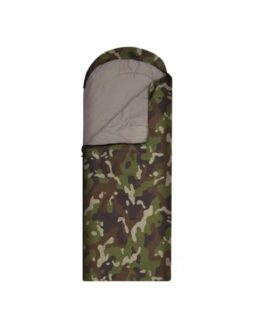 Sac de dormit pentru camping, 140 x 200 cm, Camuflaj / Multicolor