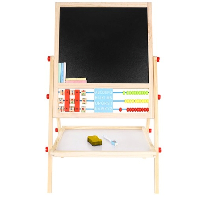Tabla multifunctionala educativa cu doua fete pentru copii